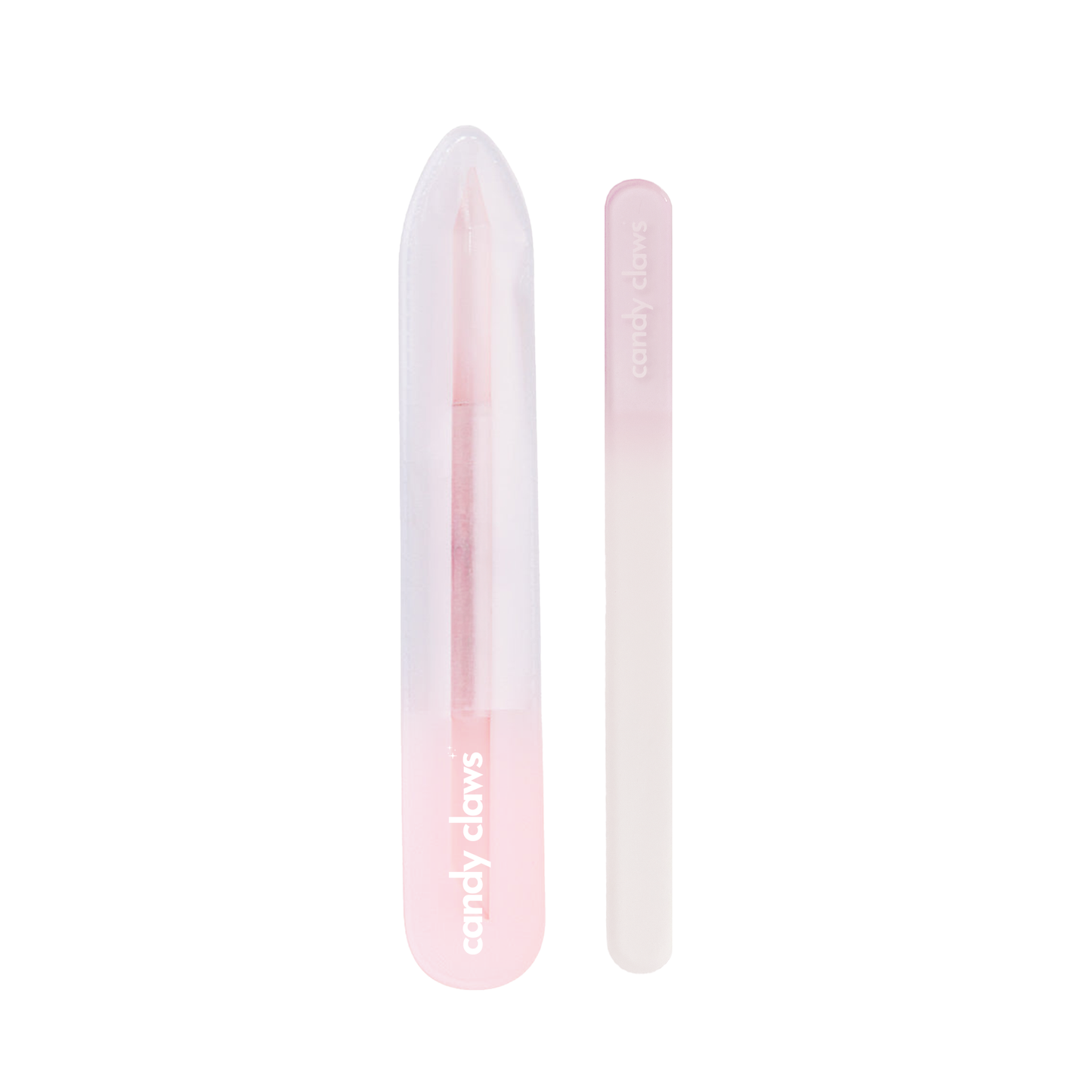 glass cuticle pusher & file duo